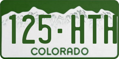 CO license plate 125HTH