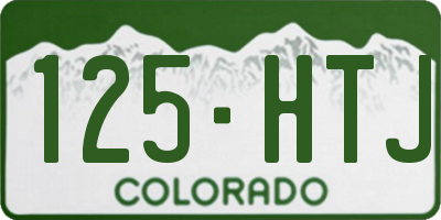 CO license plate 125HTJ