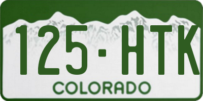 CO license plate 125HTK