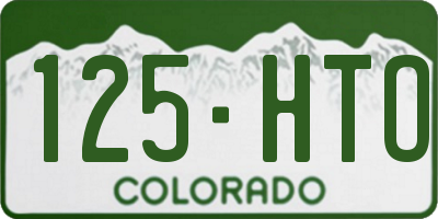 CO license plate 125HTO