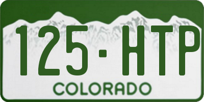 CO license plate 125HTP
