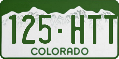 CO license plate 125HTT