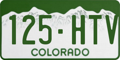 CO license plate 125HTV
