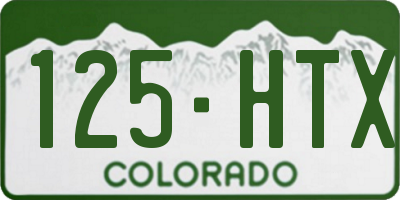 CO license plate 125HTX