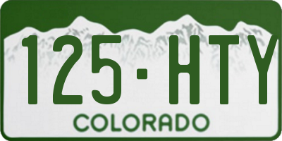 CO license plate 125HTY