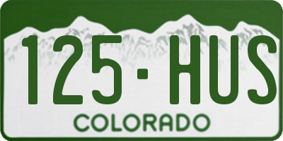 CO license plate 125HUS