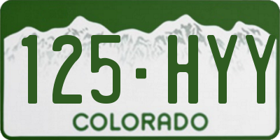 CO license plate 125HYY