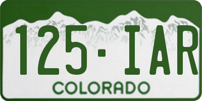 CO license plate 125IAR