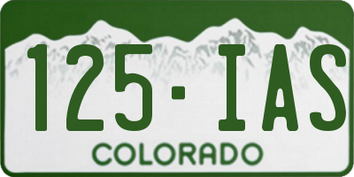 CO license plate 125IAS