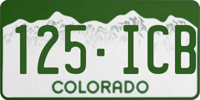 CO license plate 125ICB
