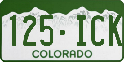 CO license plate 125ICK