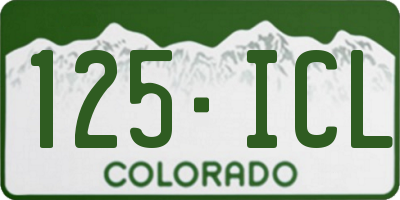 CO license plate 125ICL