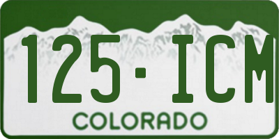 CO license plate 125ICM