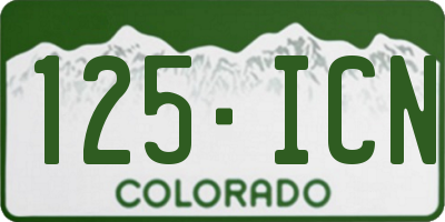 CO license plate 125ICN
