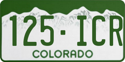 CO license plate 125ICR