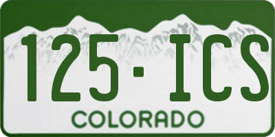 CO license plate 125ICS