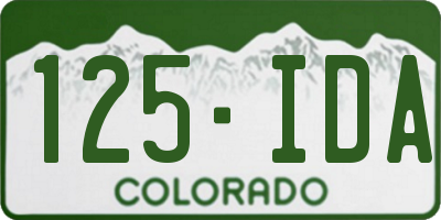 CO license plate 125IDA