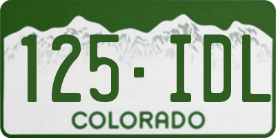 CO license plate 125IDL