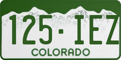 CO license plate 125IEZ