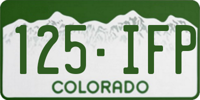 CO license plate 125IFP