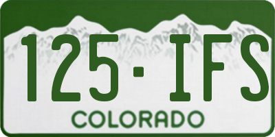 CO license plate 125IFS