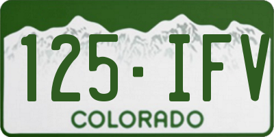 CO license plate 125IFV