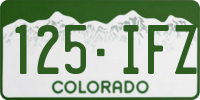 CO license plate 125IFZ