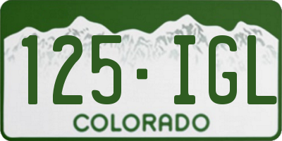 CO license plate 125IGL