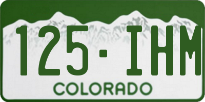 CO license plate 125IHM