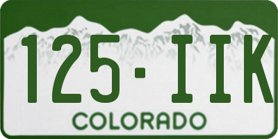 CO license plate 125IIK