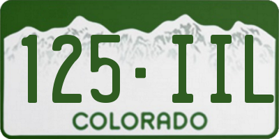 CO license plate 125IIL