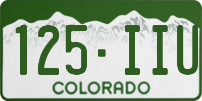 CO license plate 125IIU