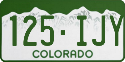 CO license plate 125IJY
