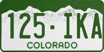 CO license plate 125IKA