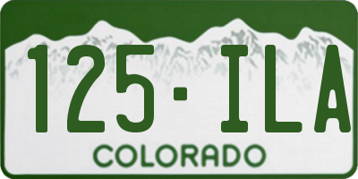 CO license plate 125ILA