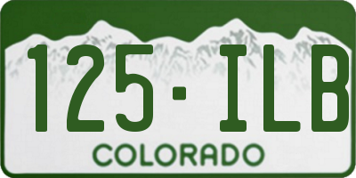 CO license plate 125ILB