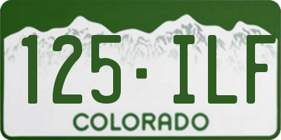 CO license plate 125ILF