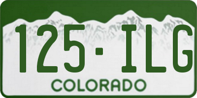 CO license plate 125ILG