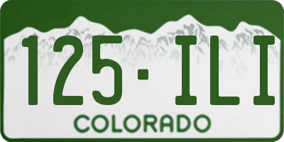 CO license plate 125ILI