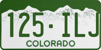 CO license plate 125ILJ