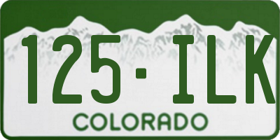 CO license plate 125ILK