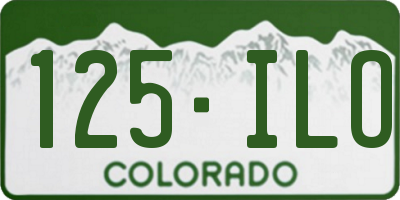 CO license plate 125ILO