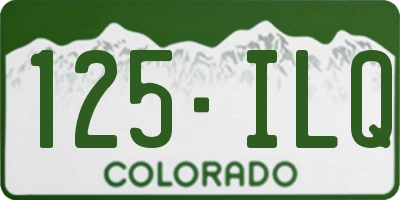 CO license plate 125ILQ