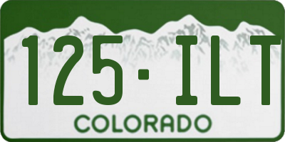 CO license plate 125ILT