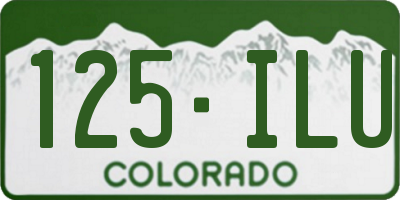 CO license plate 125ILU