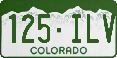 CO license plate 125ILV