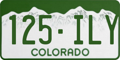 CO license plate 125ILY