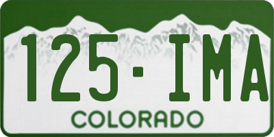 CO license plate 125IMA