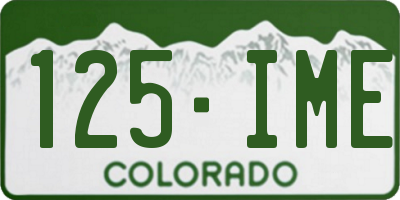 CO license plate 125IME