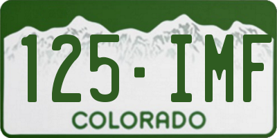 CO license plate 125IMF